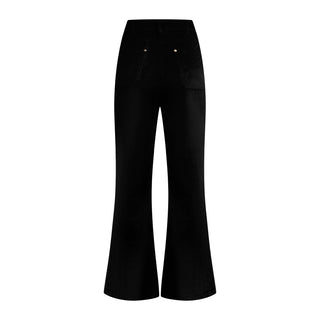 "Steppin Out" Black Velvet Corduroy Pants