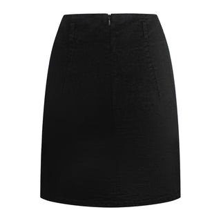 Black Velvet Classic Sixties Style A-Line Mini Skirt - Jackie